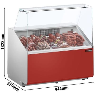 GGM Gastro Kühltheke - 1000mm - Frontblende Dunkelrot