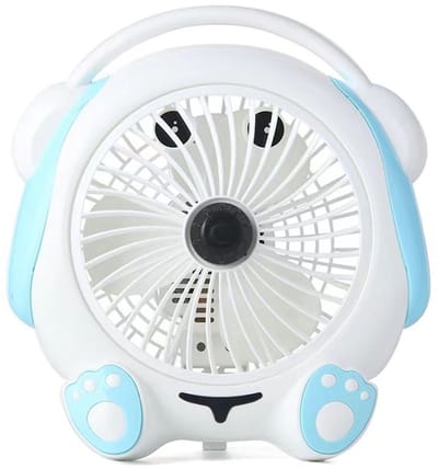 Cartoon Mini Ventilator Voor Studentenkamer, Slaapkamer, Bureau, Stil, Plug-in, Schattig Voor Thuisgebruik
