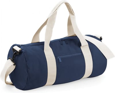 Bagbase Originele ronde sporttas, Kleur French Navy/ Off White
