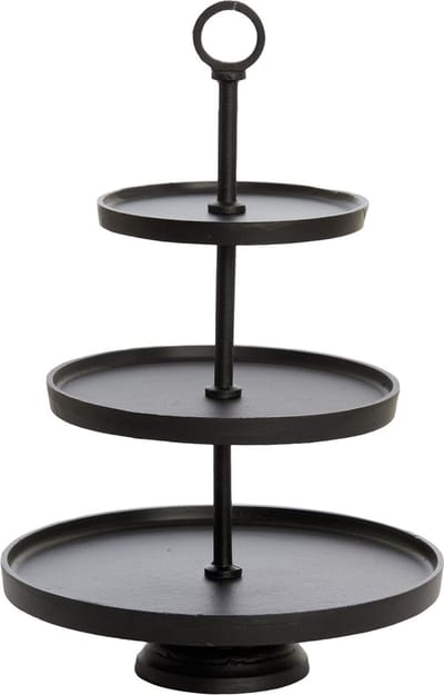 Light & Living Etagère Marozu - Zwart - 3 Laags - Metaal - Modern - Woonkamer
