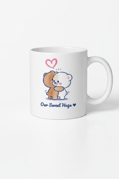 Mok met Schattige Knuffelberen 'Our Sweet Hugs' | Romantisch Cadeau voor Koppels & Liefhebbers