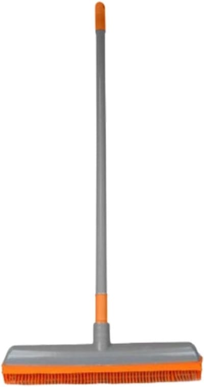 Rubberen Bezem met Telescopische Steel en Wateraftrekrand - 33 cm - Verstelbaar 80-140 cm