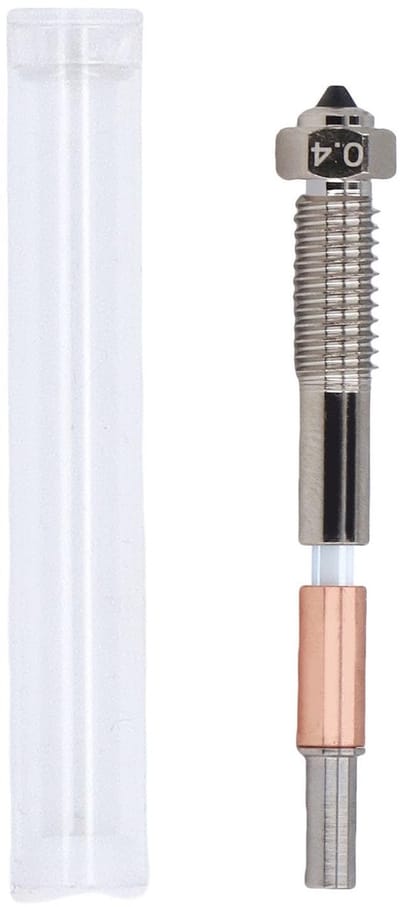 Dailygoods- 3D-printermondstuk 0,4 mm Quick Swap - vervangend onderdeel - koperen legering - gehard staal - duurzaam - verschillende filamentenondersteuning - Printkop