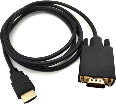 HDMI naar VGA Kabel 1.8 Meter - HDMI VGA Kabel - HDMI naar VGA Converter Kabel 1080p HD Kwaliteit - Zwart