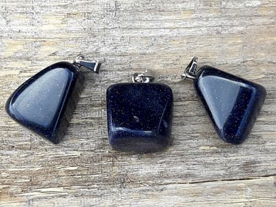 Edelsteen blauwe Goudsteen hanger