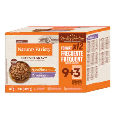 Voordeelpakket Nature's Variety Bites in Saus 48 x 85 g - Gevogelte selectie (2 soorten)
