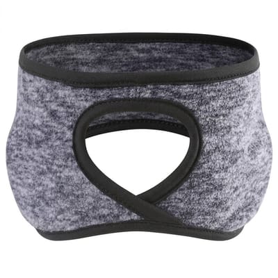 Grijs fleece oorwarmer hoofdband voor dames en heren – verstelbare warme oorband met opening – winter hardloop hoofdband – unisex sport accessoire