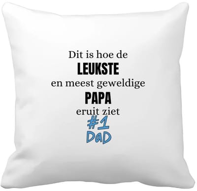 Akyol - dit is hoe de leukste en meest geweldige papa eruit ziet Kussen hoes - Vader - papa - vaderdag - cadeau - verjaardag - opa - 40 bij 40 cm