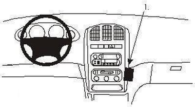Brodit ProClip houder geschikt voor Chrysler Voyager 2001-2007 Angled mount