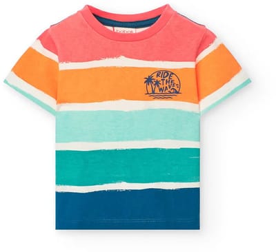 Boboli Knit T-shirt Met Korte Mouwen Veelkleurig 6 Months Jongen