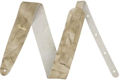 Fender Tie Dye Leather Strap Natural - Gitaarband