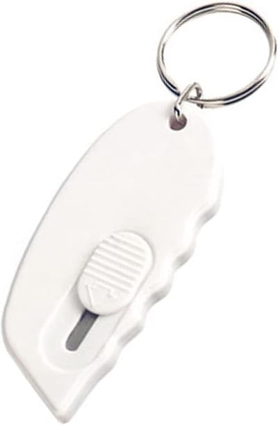 Mini Shrink Wrap Box Opener met Veiligheidsmes - Ideaal voor Verpakking, Dozen en Verzending - 1 stuk Wit