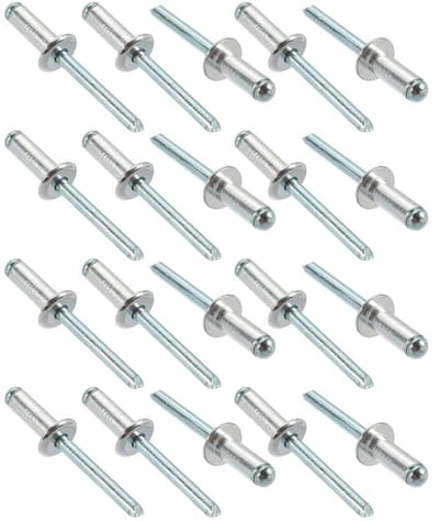 Blindklinknagels - Aluminium Klinknagels - Bevestigen Materialen - Grote Flens - 6.4mm x 16mm - Aluminiumkleur