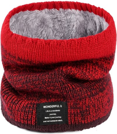Nivard Nekwarmer - Dames - Fleece - Motor - Bandana - Masker - Colsjaal - Sjaal - Gewatteerd - Skiën - Winter - Fietsen - Fel Rood