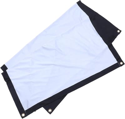 Projectiescherm Doek - Filmscherm Buiten - Films Kijken - Anti-kreuk Polyester - 134x75 cm - Zwart Grijs