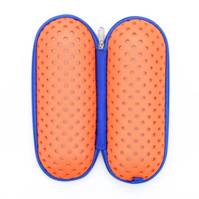 Zwembrillenetui×2, hardcase, brillenetui met ritssluiting en afvoergat, uniseks, draagbaar, watersport, brillenkoker voor zwembrillen, zonnebrillen, watersportbrillen