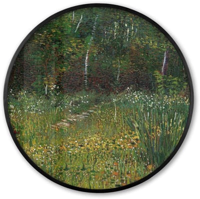 Poster in lijst Rond - Fotolijst 60x60 cm - Posters - Asnières - Vincent van Gogh - Ronde posterlijst zwart - Decoratie - Wanddecoratie woonkamer - Muurdecoratie slaapkamer