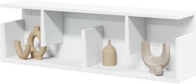 Wandkast - Hangend Kastje - Opbergen Keuken - Meerlaags Hout - 100 x 20 x 30 cm - Wit