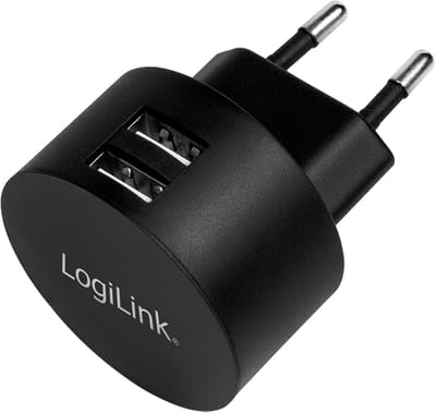 Logilink Wandlader Voor Smartphones En Tablets Usb 105W Dubbele Aansluiting