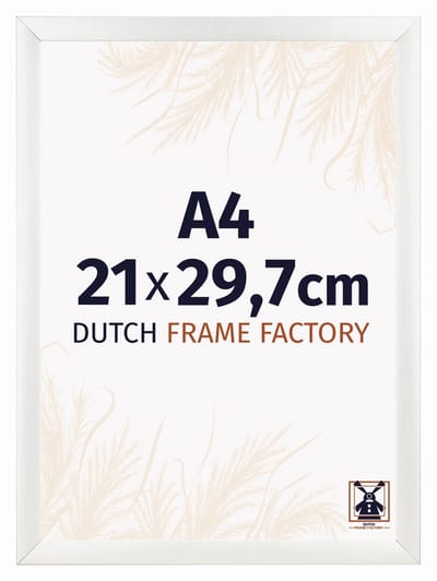 Fotolijst A4 21x29,7 cm - MDF - Wit Geveegd - Praag