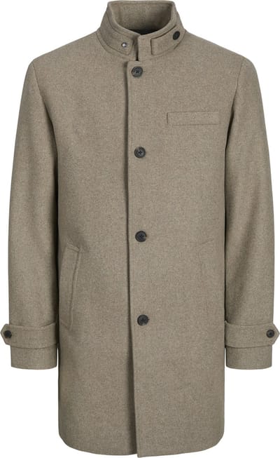 Jack & Jones Jas Jjemelton Wool Coat Sn 12258672 Greige Mannen Maat - M