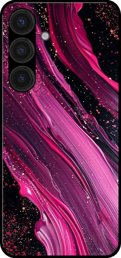 Smartphonica Telefoonhoesje geschikt voor Samsung Galaxy S24 met marmer opdruk - TPU backcover case marble design - Paars Roze geschikt voor Samsung Galaxy S24