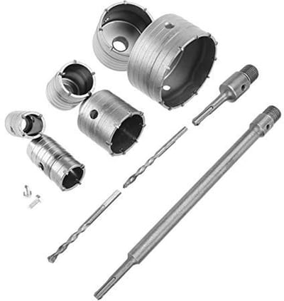 Betonnen Boor Set - Boorpunten - Inclusief Adapter - 6 Stuks - Voor Tegels en Beton - 110 mm