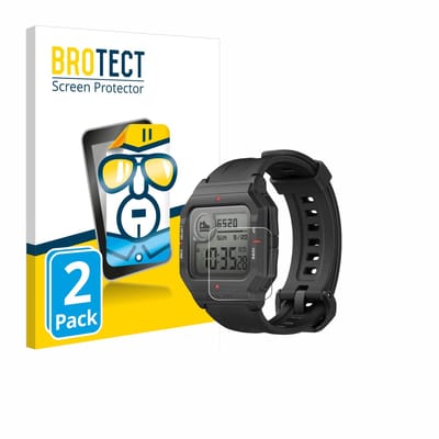 BROTECT - Screenprotector voor Huami Amazfit Neo - Folie Beschermfolie transparant 2 Stuks
