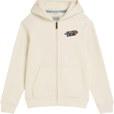 Scotch & Soda Boys Zip Up Fleece Hoodie Eggnog Taglia: S | Giacche Outlet | kids
