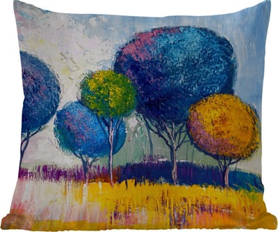 Buitenkussen - Schilderij - Olieverf - Boom - Natuur - 45x45 cm - Weerbestendig