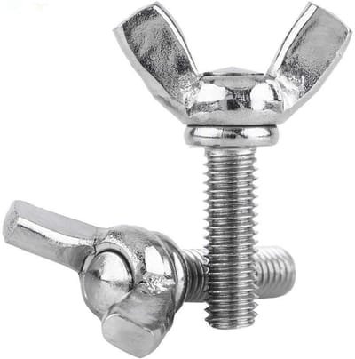 Dailygoods- Vleugelschroef M5 - 5 Stuks - Roestvrij Staal 304 - Volledige Schroefdraad - Duimschroef - Ideaal voor Professionals - Lange Levensduur - Vlinderschroef
