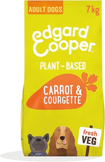 Edgard & Cooper Hondenvoer voor volwassen honden, wortel en courgette, 7 kg, natuurlijk droogvoer, glutenvrij, veganistisch, gezonde voeding, smakelijk en evenwichtig