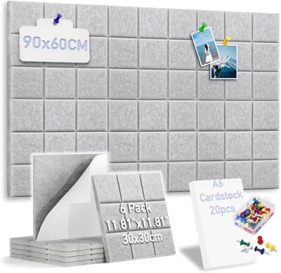 Zelfklevende Kurkplaten 30x30 cm - Set van 6 - Inclusief Prikpinnen en Ansichtkaarten