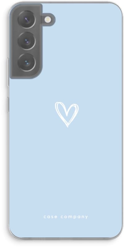 Case Company® - Hoesje geschikt voor Samsung Galaxy S22 Plus hoesje - Klein Hart Blauw - Soft Cover Telefoonhoesje - Bescherming aan alle Kanten en Schermrand