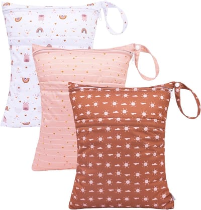 Waterdichte Luiertas Tas Set (3 Stuks) - Voor Natte Kleding, Zwemkleding en Luiers