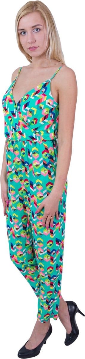 John Zack Mintkleurige jumpsuit patroon jumpsuit overall