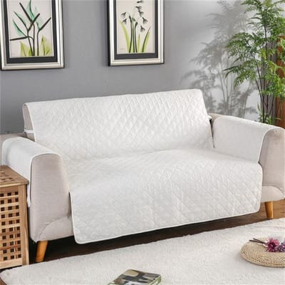 Bankhoes Antislip Huisdier Hond Bank Mat Effen Kleur Fauteuilhoes Wasbare Bankhoezen Meubelbeschermers 1-Seat 55-196cm gray