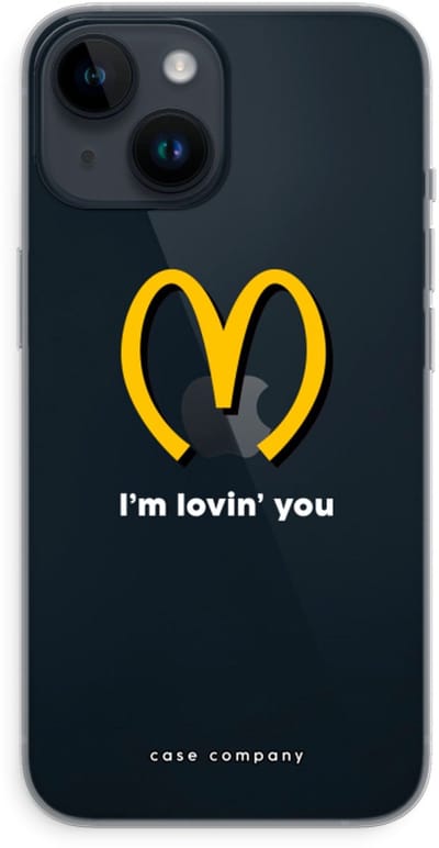 Case Company® - Hoesje geschikt voor iPhone 14 hoesje - I'm lovin' you - Soft Cover Telefoonhoesje - Bescherming aan alle Kanten en Schermrand