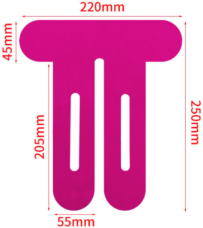 Kinesiologietape voor de knie (10 stuks) - Elastisch ondersteunend verband voor hardlopen en andere sporten - Kinesiologietape voor de knie - Roze Rood