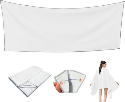 Strandhanddoek - Magnetische Handdoek met Hoekmagneten - Groot Formaat 75x30 cm - Microfiber Snel drogend en Zandvrij - Met Opbergtas - Geschikt voor Zwembad Kamperen en Reizen - Witte Kleur