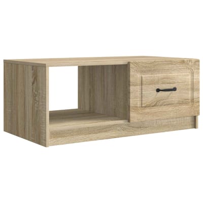 vidaXL - Salontafel - Sonoma - Eiken - 90 - x - 50 - x - 37 - cm - Bewerkt - hout