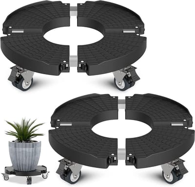 Plantenroller voor Binnen en Buiten, Rolplank met Zwenkwielen, Draagkracht tot 200 kg, 40-54 cm, Set van 2 Stuks