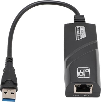 Netwerkadapter - Ethernet Adapter - Snelle Internetverbinding - Plug and Play - USB 3.0 - Zwart