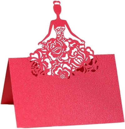 50x Decoratieve Plaatskaartjes voor Diner of Feest - Uitsnijwerk Bloemontwerp