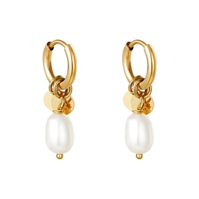 Oorbellen Parel drop | Goud