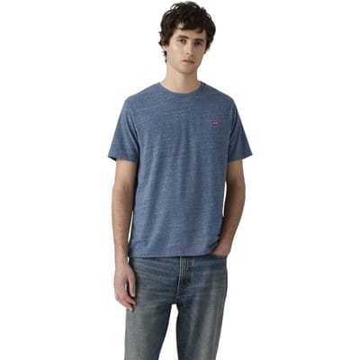 Levis Heren Origineel Huismerk T-Shirt (Blauw)