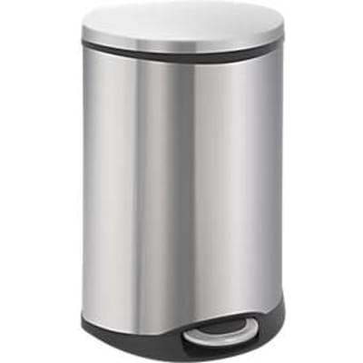 EKO - Shell Bin pedaalemmer 6 liter - Stainless steel Plastic - mat RVS - Prullenbak