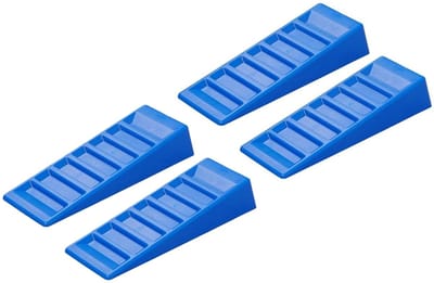 ProPlus Oprijblokken - 4x - blauw - kunststof - 14.5 x 41.5 x 7.5 cm - camper/caravan