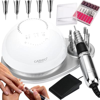 Nail Cutter for Gel Nails Nail Drill 68W Electric Nail File Manicure Pedicure Set Electric Nail Cutter with Cable Nail Cutter with Foot Pedal Nail Machine for Nails 50,000 rpm