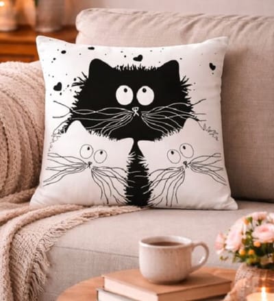 Whisker Family Collection Kussenhoes - 45x45 cm